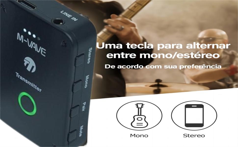 M-VAVE WP-9 2,4 GHz fone de ouvido sem