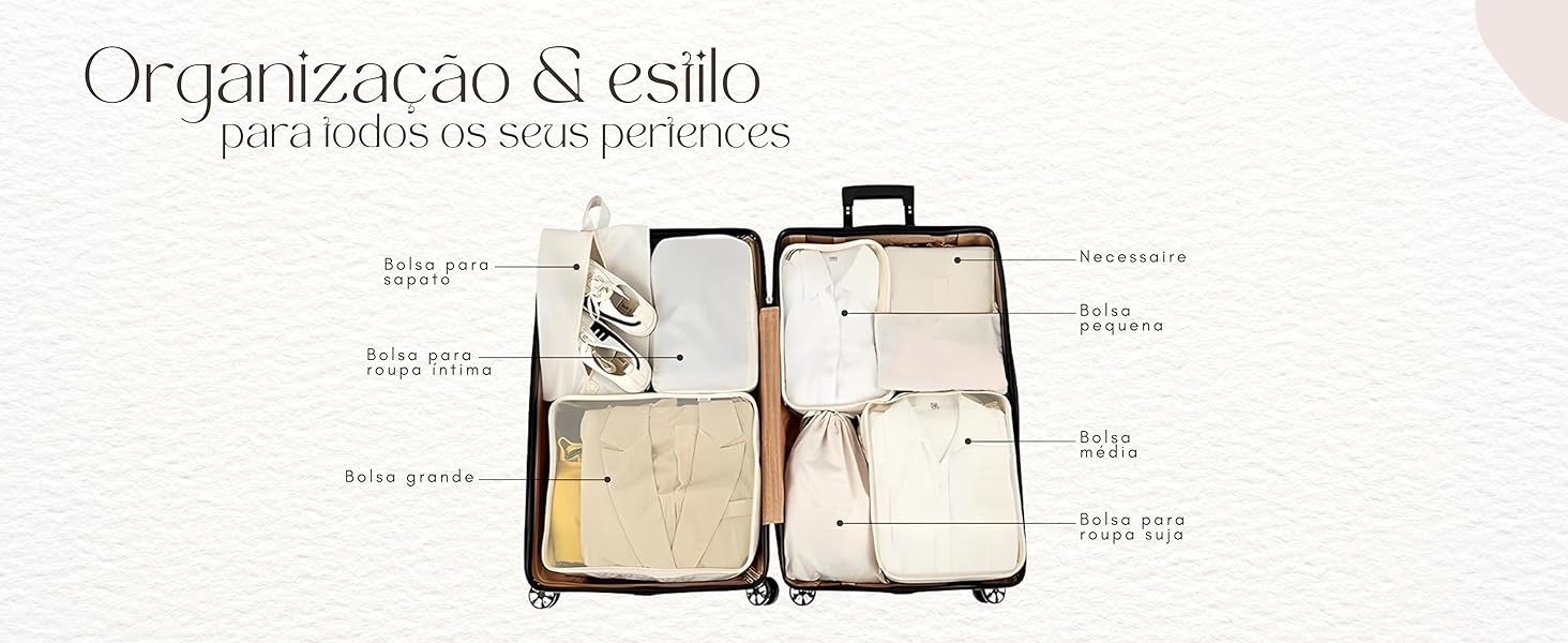 organizador de bagagem para viagem