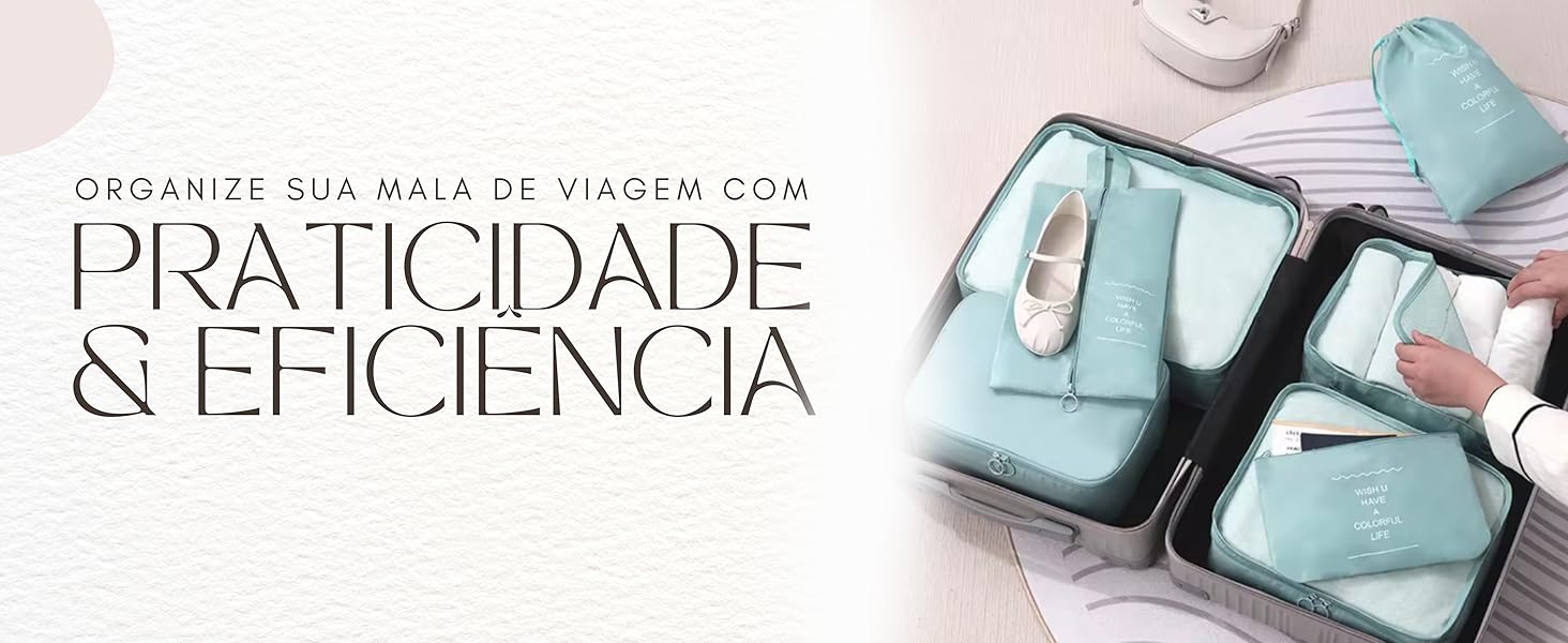 organizador de malas de viagem 7 pecas