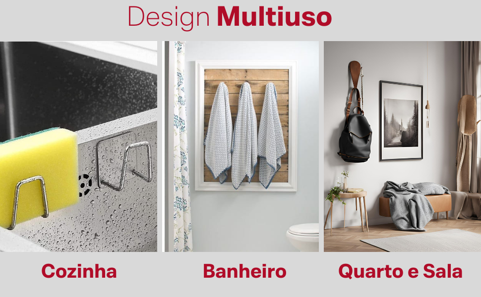 gancho adesivo, gancho pendurador, inox, pendurador de toalha, suporte chaves , pendurador cozinha