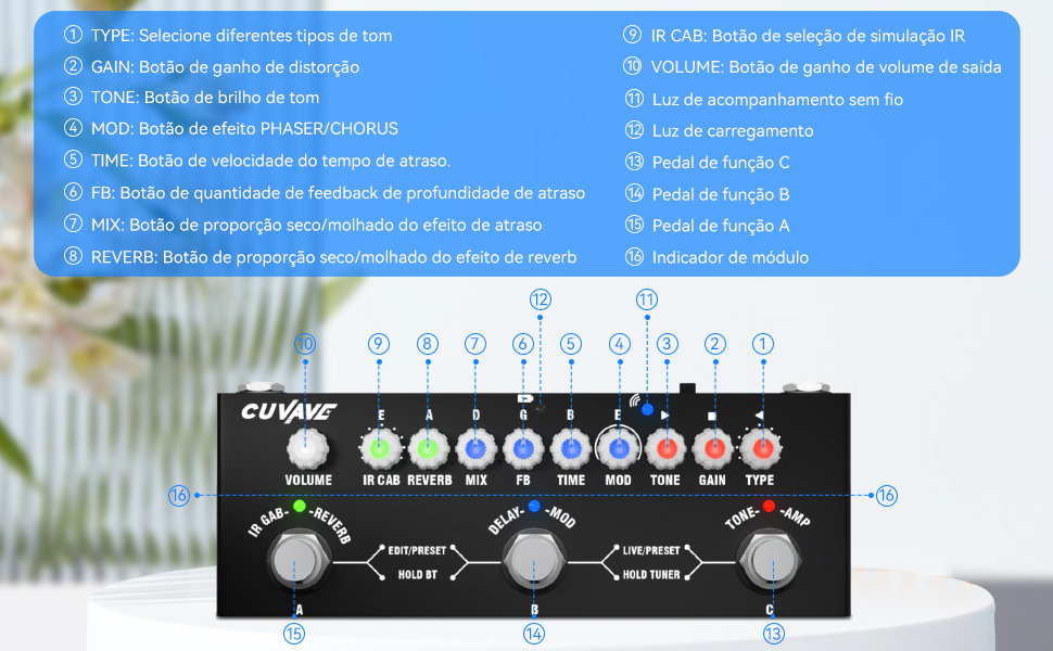 Pedal processador