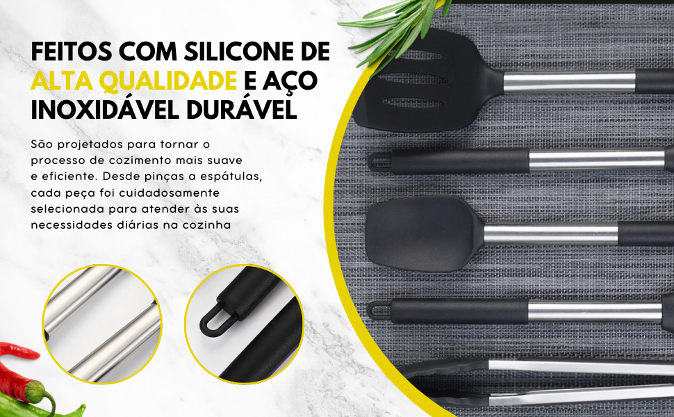 Utensilios de cozinha, para cozinha, silicone premium, kit escumadeiras, conjunto de utensilios