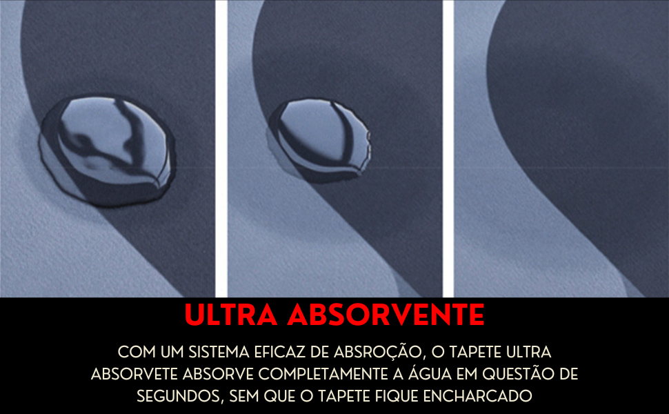 tapete ultra absorvente antiderrapante