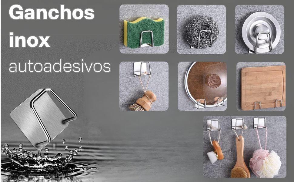 gancho adesivo, gancho pendurador, inox, pendurador de toalha, suporte chaves , pendurador cozinha