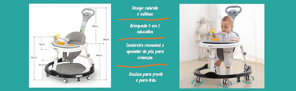Mobilidade, amortecimento, facilidade de limpeza, portabilidade, preço acessível
