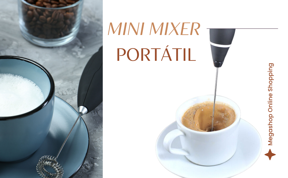 Mini Mixer, Portátil, Misturador, Bebidas, Batedor, Ovos, Espumador, Leite, USB, Recarregável