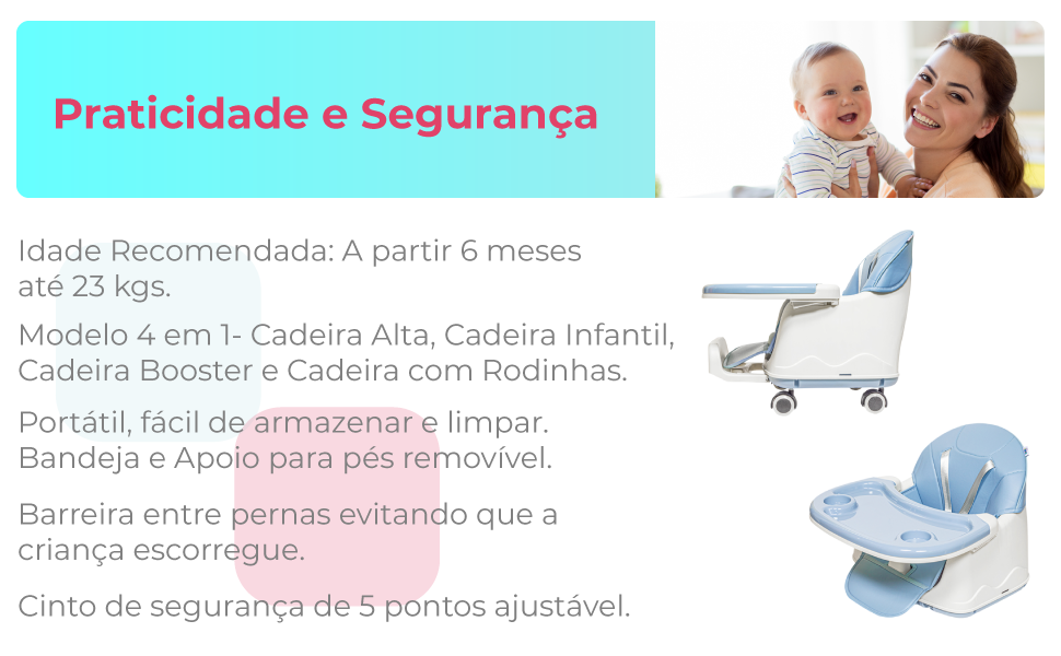 Maxi Baby Cadeira de Alimentação Portátil Bebê Honey