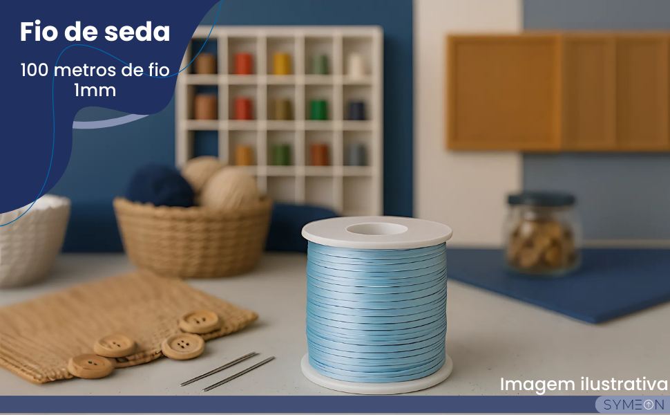 fio seda 1mm 100m artesanato crochê